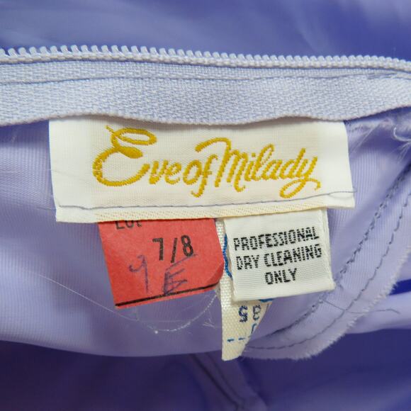 Eve of Milady 1980s Vintage Lavender Purple Union Made Bridesmaid Dress Gown 8 - Picture 5 of 7